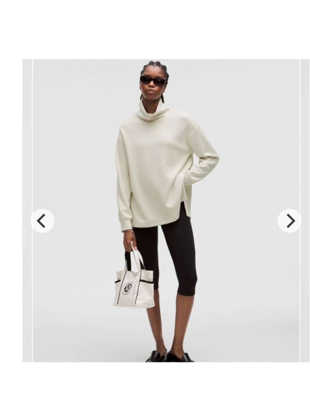 Lululemon Softstreme Funnel-Neck Long Pullover Woman Small Bone White 2024